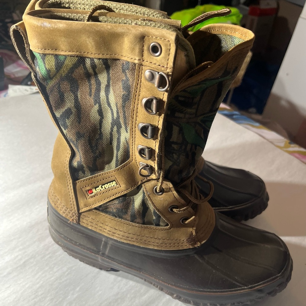 Lacrosse snow weather boots men camo sz 8 thinsulate hunting camping outdoor - Picture 5 of 16